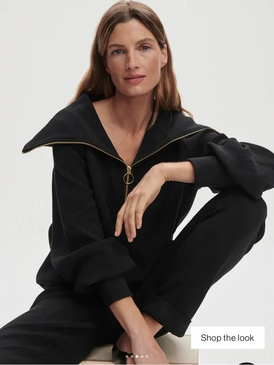 Varley Vine Half-Zip Pullover Black Medium - Picture 3 of 6